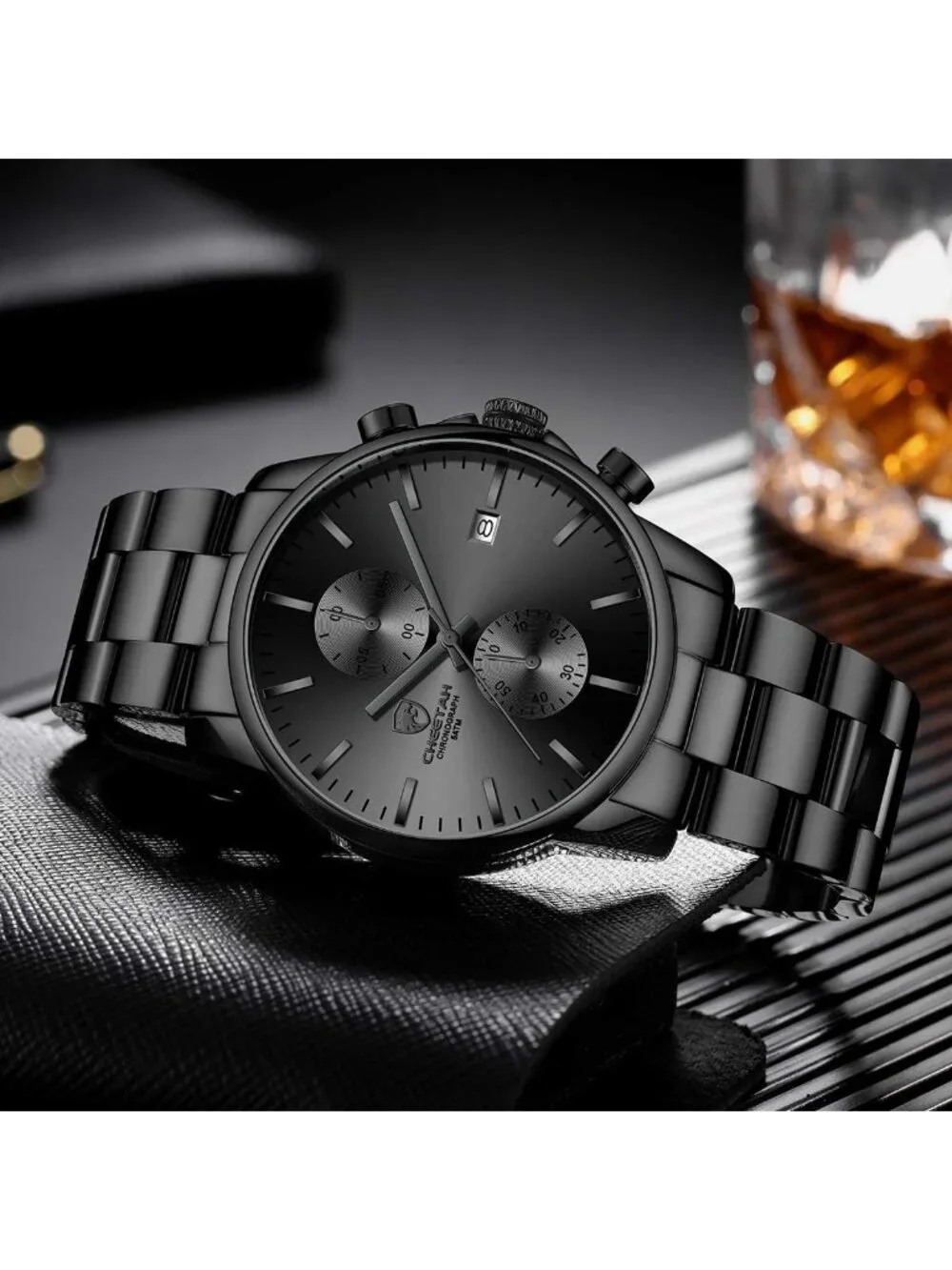 Stylish Men's Waterproof Chronograph Watch - Stainless Steel, Auto Date
